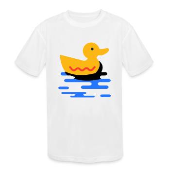 Duck on the water - Kids' Moisture Wicking Performance T-Shirt - white - Front