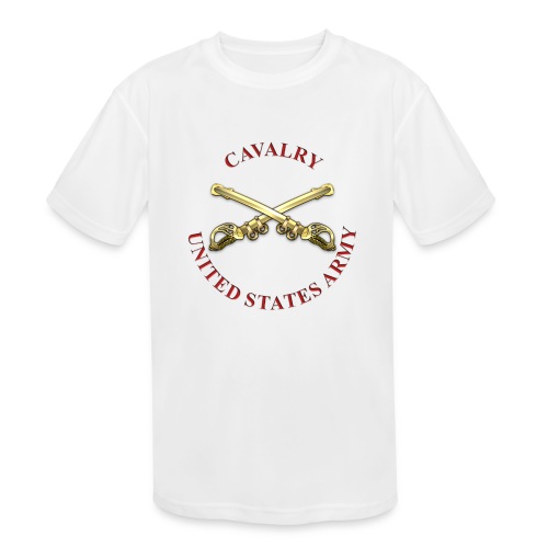 Cavalry Branch Insignia - Kids' Moisture Wicking Performance T-Shirt