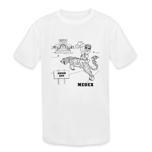 MEDEX anion gap in black print - Kids' Moisture Wicking Performance T-Shirt