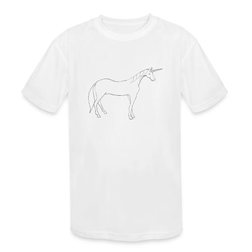 unicorn outline - Kids' Moisture Wicking Performance T-Shirt