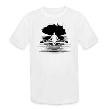 Rower Graphic - Kids' Moisture Wicking Performance T-Shirt - white - Front