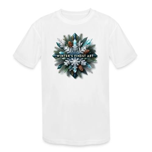 Intricate Frozen Evergreen T-Shirt - Kids' Moisture Wicking Performance T-Shirt