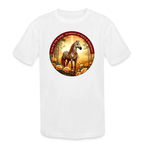 Year of the Horse Guardian T Shirt, Lunar New Year - Kids' Moisture Wicking Performance T-Shirt