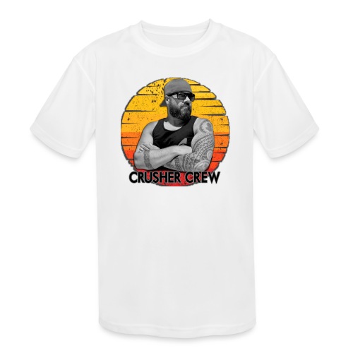 Crusher Crew Carl Crusher Sunset Circle - Kids' Moisture Wicking Performance T-Shirt