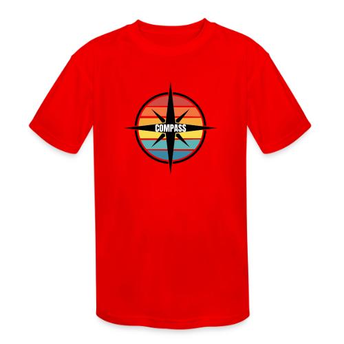 Compass Cooperative Logo - Kids' Moisture Wicking Performance T-Shirt