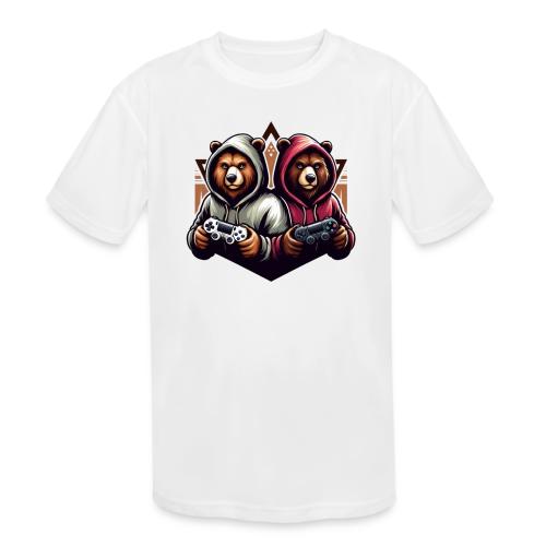 2 grizzlies gamer bears - Kids' Moisture Wicking Performance T-Shirt