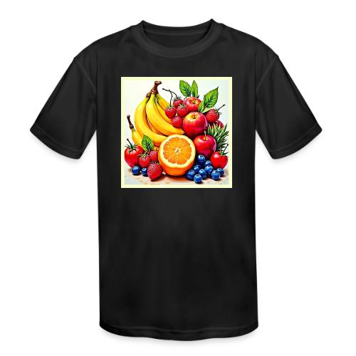 Vibrant Fresh Fruit Delight Design - Kids' Moisture Wicking Performance T-Shirt