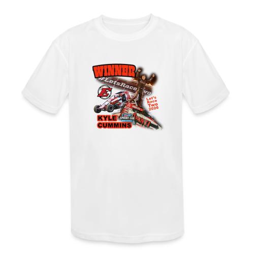 Kyle Cummins #LetsRaceTwo Winner - Kids' Moisture Wicking Performance T-Shirt