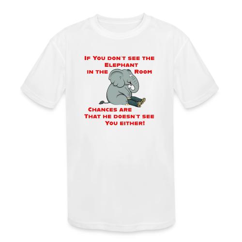 Elephant in the Room Meme - Kids' Moisture Wicking Performance T-Shirt