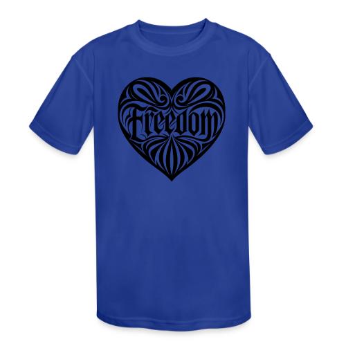 FREEDOM in Heart - Kids' Moisture Wicking Performance T-Shirt
