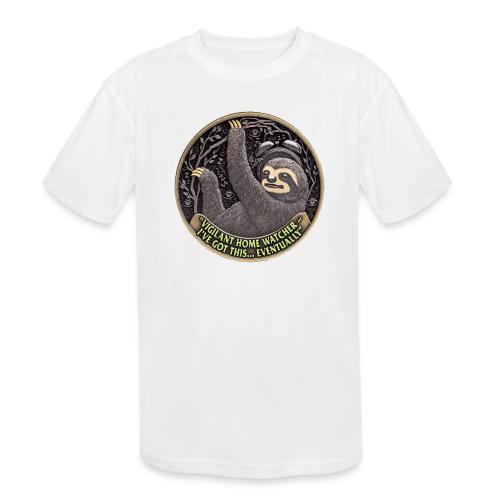 Sloth Home Watcher T Shirt - Kids' Moisture Wicking Performance T-Shirt