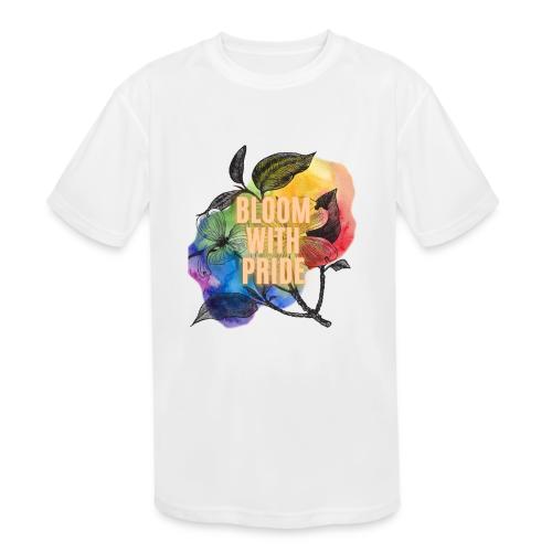 Bloom With Pride - Kids' Moisture Wicking Performance T-Shirt