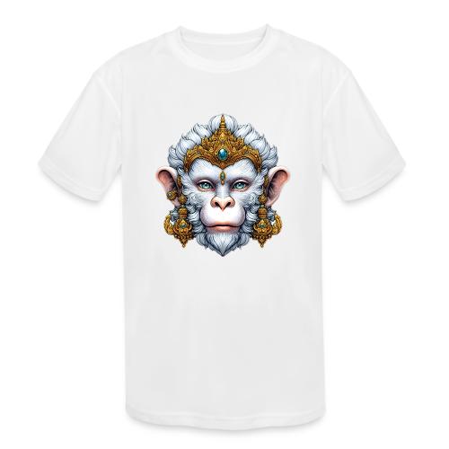 Thai Hanuman Monkey Deity Mask - Kids' Moisture Wicking Performance T-Shirt