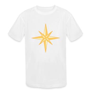 Nautical star. Compass rose, cardinal directions - Kids' Moisture Wicking Performance T-Shirt - white - Front