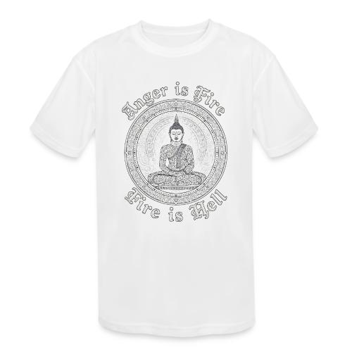 Thai Buddha Teaching on Anger - Kids' Moisture Wicking Performance T-Shirt