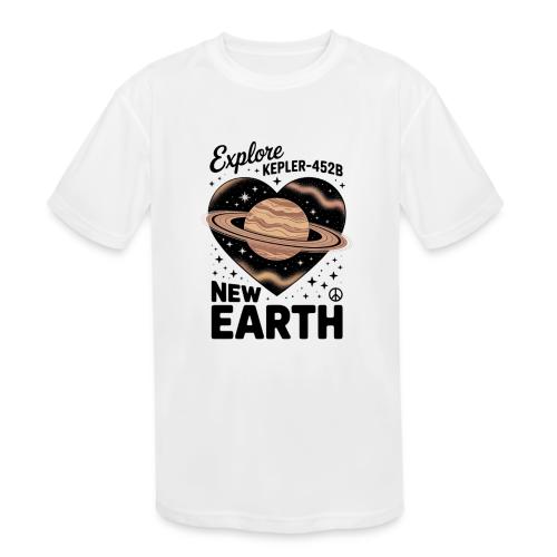 Explore Kepler-452b – New Earth Adventure - Kids' Moisture Wicking Performance T-Shirt