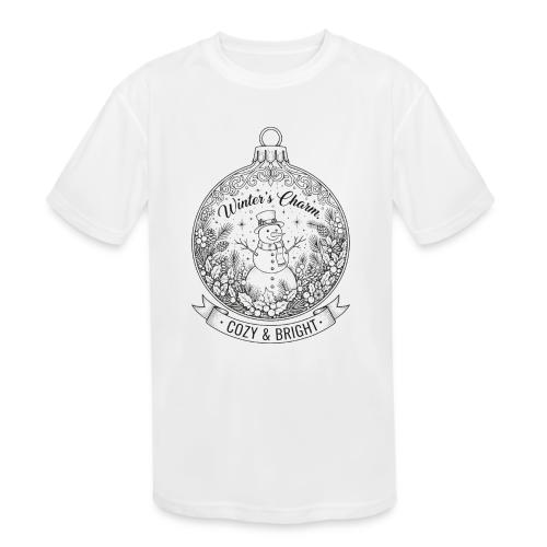 Festive Snowman T-Shirt - Kids' Moisture Wicking Performance T-Shirt