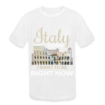 Cool Italian Italian Colosseum - Kids' Moisture Wicking Performance T-Shirt - white - Front