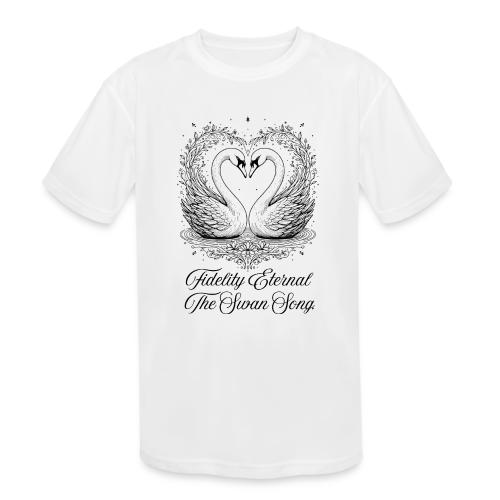 Poetic Swan T-Shirt - Kids' Moisture Wicking Performance T-Shirt