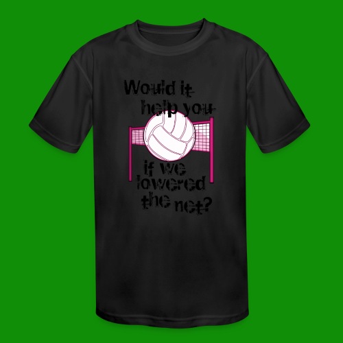 Lower the Net Volleyball - Kids' Moisture Wicking Performance T-Shirt