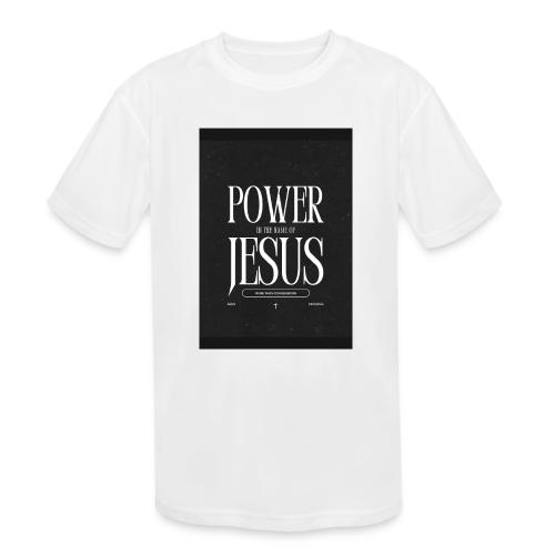 Jesus Power: Conquer Fearlessly - Kids' Moisture Wicking Performance T-Shirt