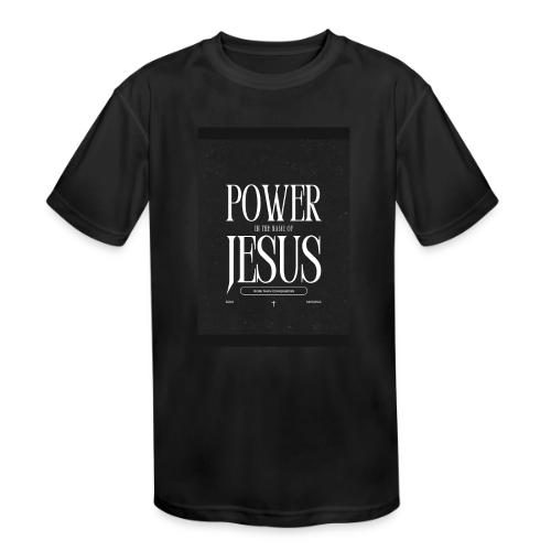 Jesus Power: Conquer Fearlessly - Kids' Moisture Wicking Performance T-Shirt