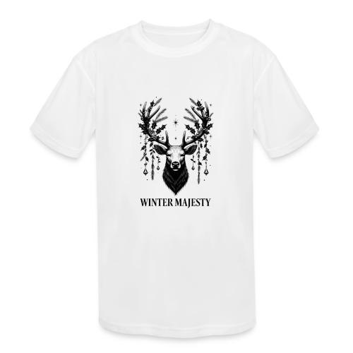 Majestic Reindeer T-Shirt, Poster, & Mug - Kids' Moisture Wicking Performance T-Shirt