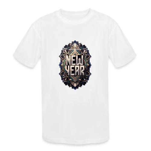 Evergreen New Year T-Shirt - Kids' Moisture Wicking Performance T-Shirt