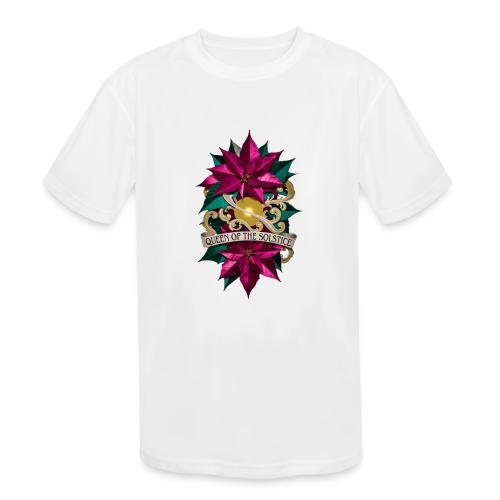 Queen of the Solstice Poinsettia T-Shirt - Kids' Moisture Wicking Performance T-Shirt
