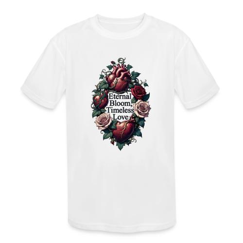 Eternal Bloom Timeless Love Entwined Hearts T-Shir - Kids' Moisture Wicking Performance T-Shirt