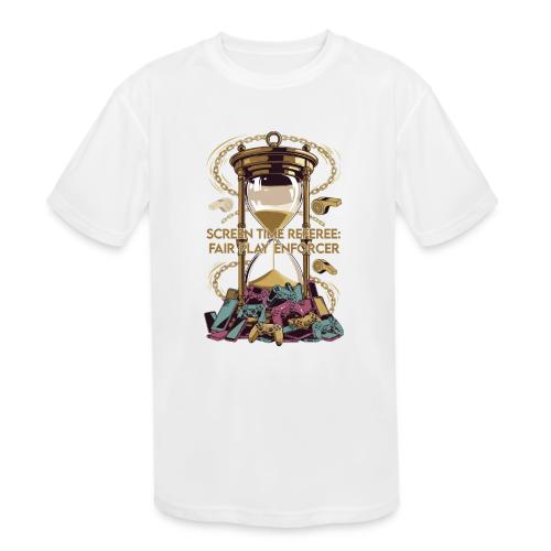 Screen Time Referee T Shirt, Fair Play Enforcer - Kids' Moisture Wicking Performance T-Shirt