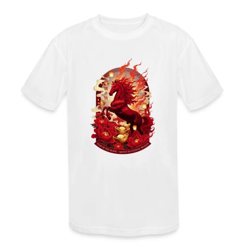 Year of the Horse Ascent T Shirt, Lunar New Year - Kids' Moisture Wicking Performance T-Shirt