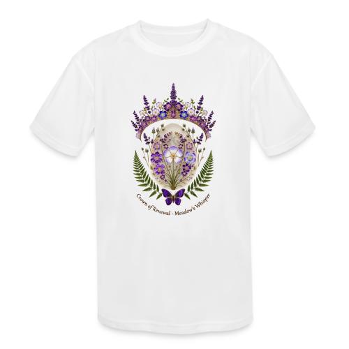 Spring Meadow Crown Tee, Cottagecore Renewal Gift - Kids' Moisture Wicking Performance T-Shirt