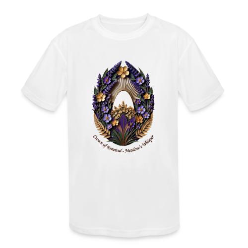 Easter Meadow Crown Renewal T Shirt, Spring Gift - Kids' Moisture Wicking Performance T-Shirt