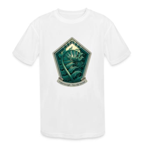 Easter Unfurl in Light Fern T Shirt, Spring Gift - Kids' Moisture Wicking Performance T-Shirt