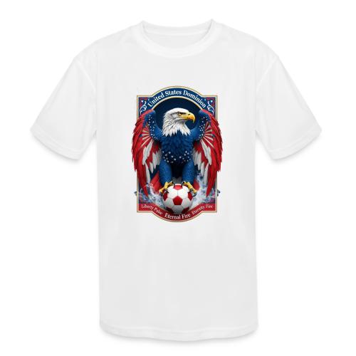 USA Eagle Emblem T Shirt, USA Soccer Pride Gift - Kids' Moisture Wicking Performance T-Shirt