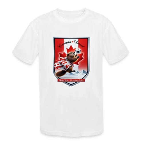 Canada Beaver Ascent T-Shirt, Canadian Pride Gift - Kids' Moisture Wicking Performance T-Shirt
