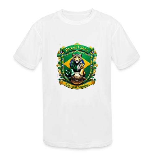 Brazil Jaguar Glory Tee, Brazilian Pride Gift - Kids' Moisture Wicking Performance T-Shirt