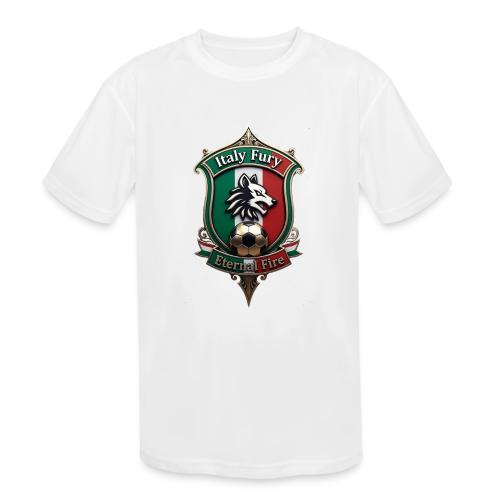 Italy heritage Wolf Fury Tee, Pride Badge Gift - Kids' Moisture Wicking Performance T-Shirt