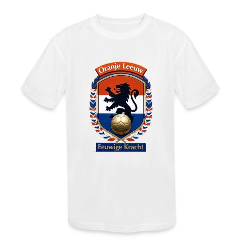 Netherlands Lion Premium T-Shirt, Dutch Flag Gift - Kids' Moisture Wicking Performance T-Shirt