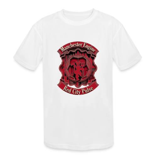 Red Manchester T Shirt, Red Soccer City Pride Gift - Kids' Moisture Wicking Performance T-Shirt