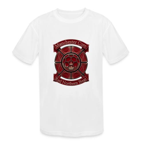 Manchester Is Red T Shirt, Soccer City Pride Gift - Kids' Moisture Wicking Performance T-Shirt