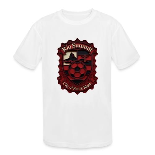Flamengo Scarlet Summit T-Shirt, Football Gift - Kids' Moisture Wicking Performance T-Shirt