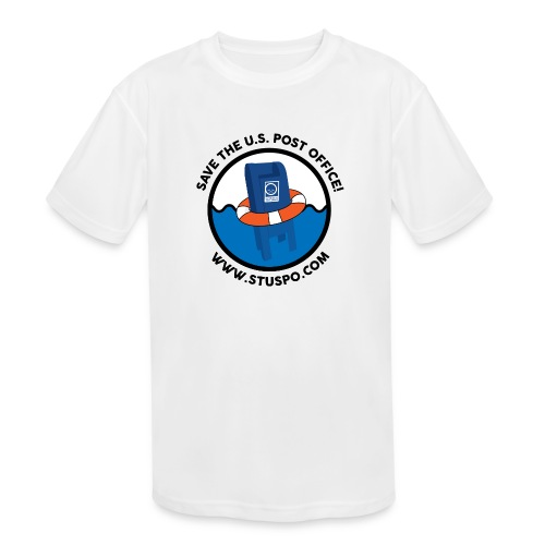 Save the U.S. Post Office - Black - Kids' Moisture Wicking Performance T-Shirt