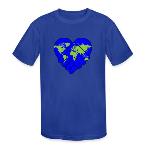 World United in Love - Kids' Moisture Wicking Performance T-Shirt
