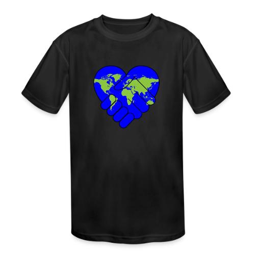 World United in Love - Kids' Moisture Wicking Performance T-Shirt