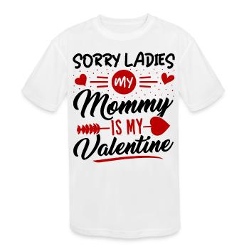 Valentines Day Shirt for Teen Boys - Kids' Moisture Wicking Performance T-Shirt - white - Front