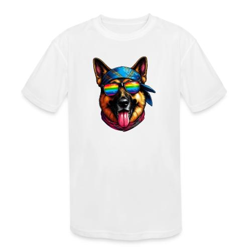 German Shepherd Pride Parade - Kids' Moisture Wicking Performance T-Shirt