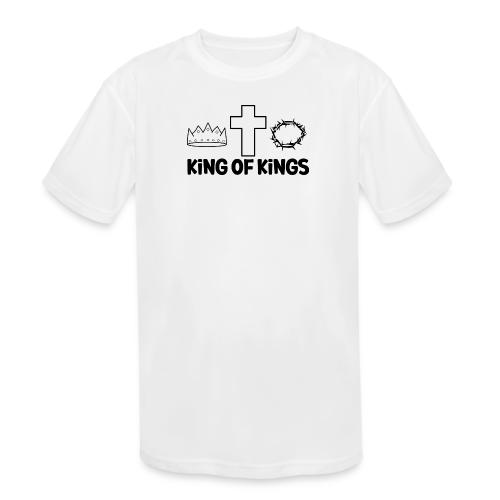 King of Kings – Bold Christian Faith Apparel - Kids' Moisture Wicking Performance T-Shirt