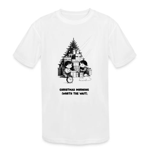 Christmas Morning T-Shirt | Minimalist Kids Gifts - Kids' Moisture Wicking Performance T-Shirt